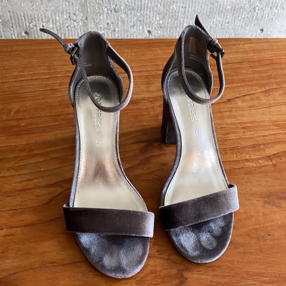 Charcoal Gray Velvet Block Heel from Joe Fresh - Picture 8 of 14